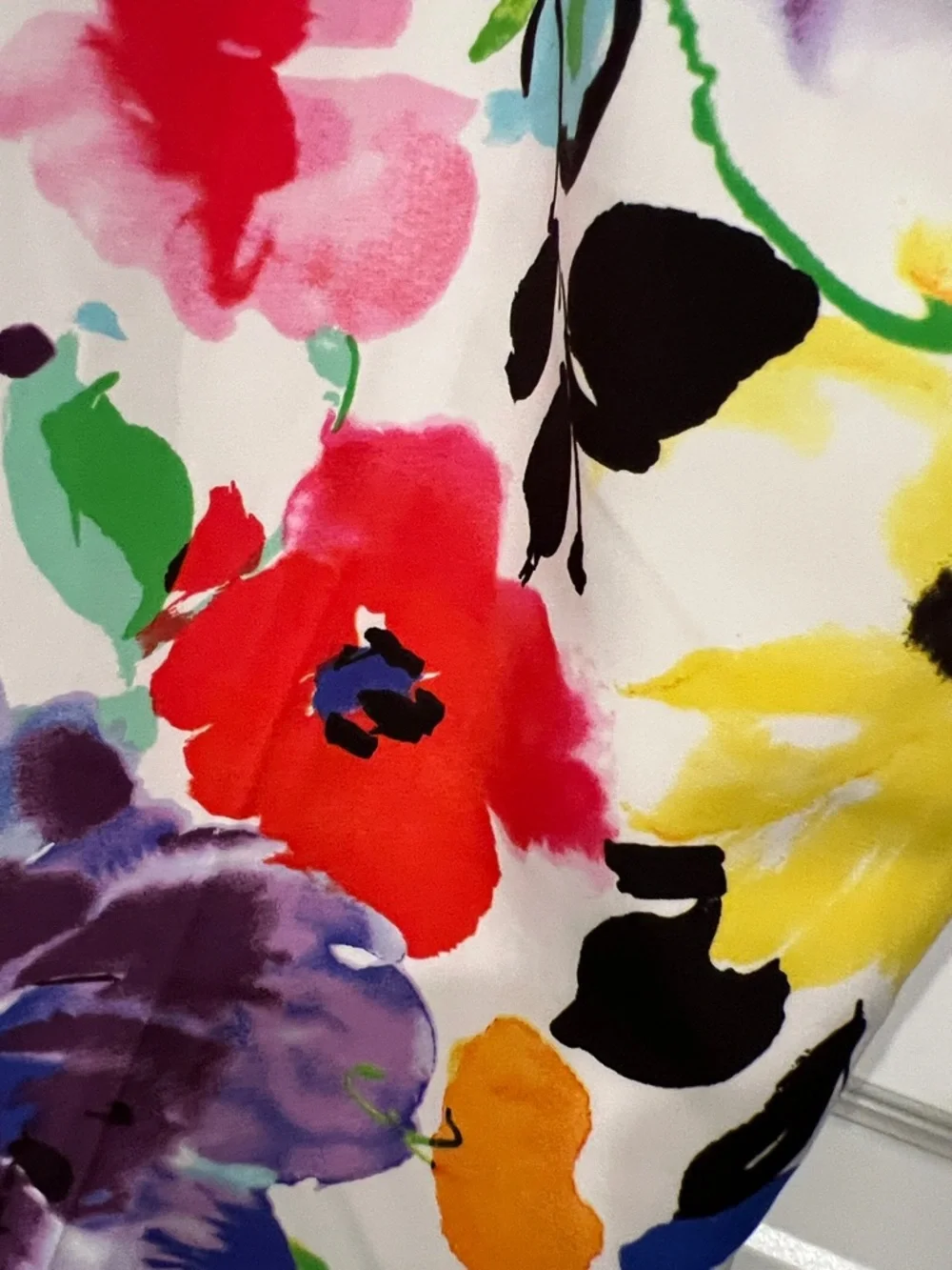 Ralph Lauren Multicolor Floral Wide-Leg Pants - White Base - Picture 7 of 11